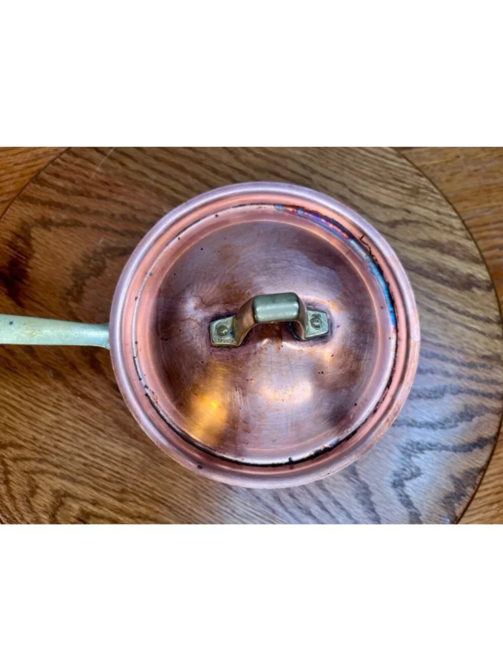 Vintage  Paul Revere Ware  1 quart  Copper Saucepan With Lid Bicentennial Brass